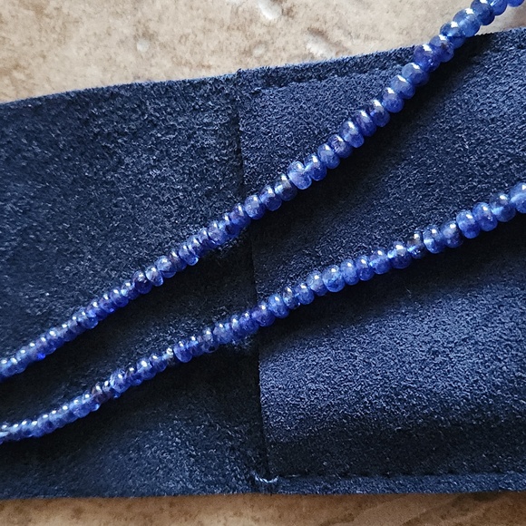 SHASHI Jewelry - SHASHI Blue Beaded Strand Necklace With Glass Beads